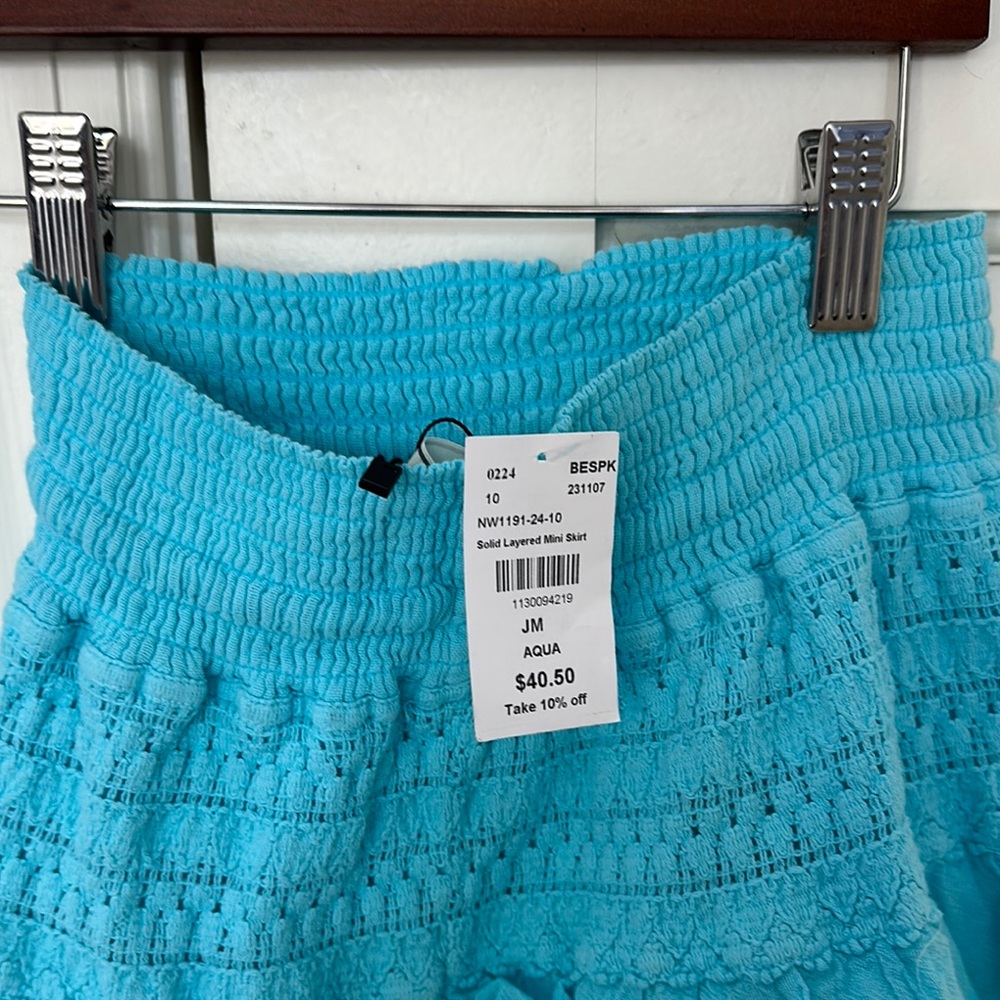 Blue Ruffled Skirt - Picture 2 of 3
